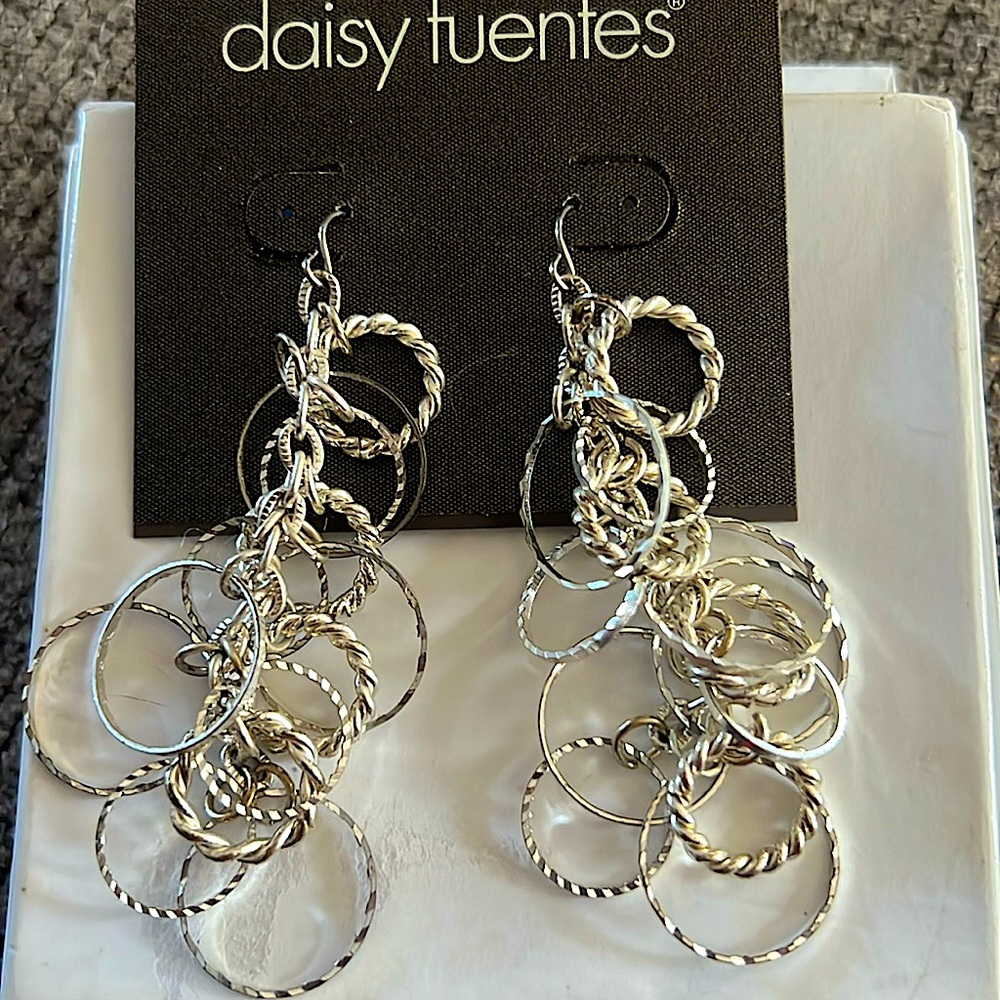 Silver dangle earrings